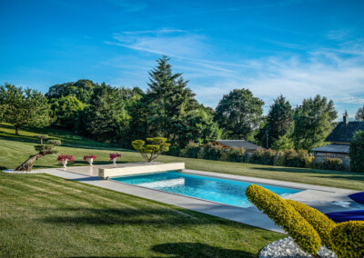 Couverture automatique de Piscine coverseal avec des bonzais